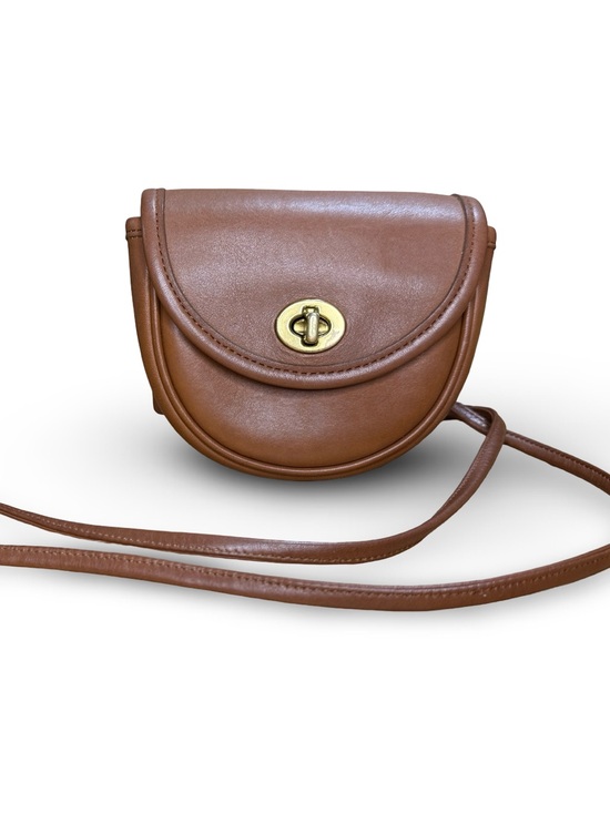 Coach Handbags - Coach 9826 Tan Leather Crossbody Belt pouch Saddle Bag with Gold Hardware